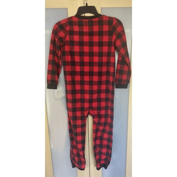 Carter’s Sz 8 Santa’s Helper Pajamas Red/Black Christmas Casual Fleece Comfy - Picture 4 of 4